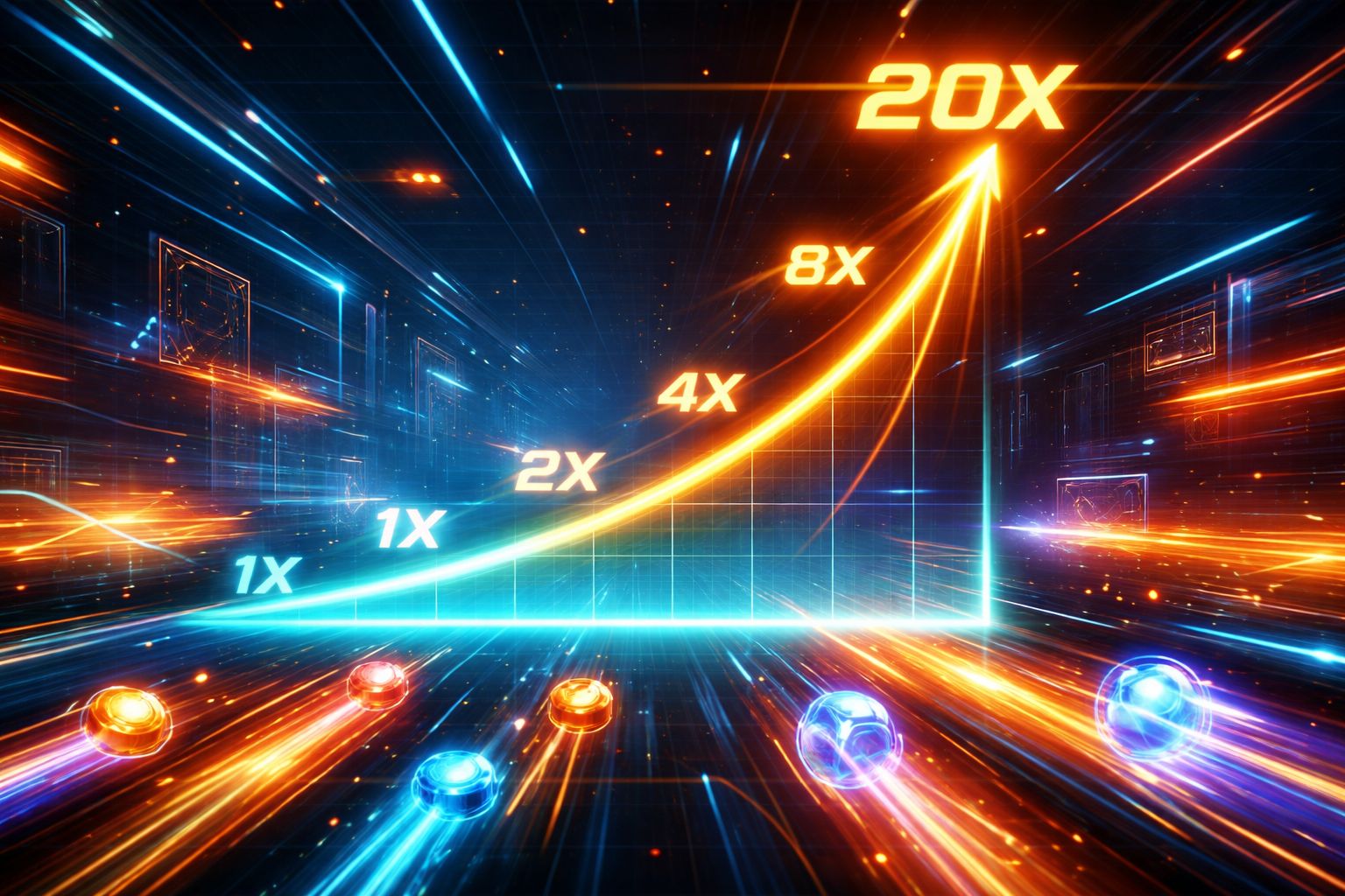 Una pantalla de juego dinámica con multiplicadores en aumento, gráficos brillantes y energía intensa estilo arcade en JUEGA666.